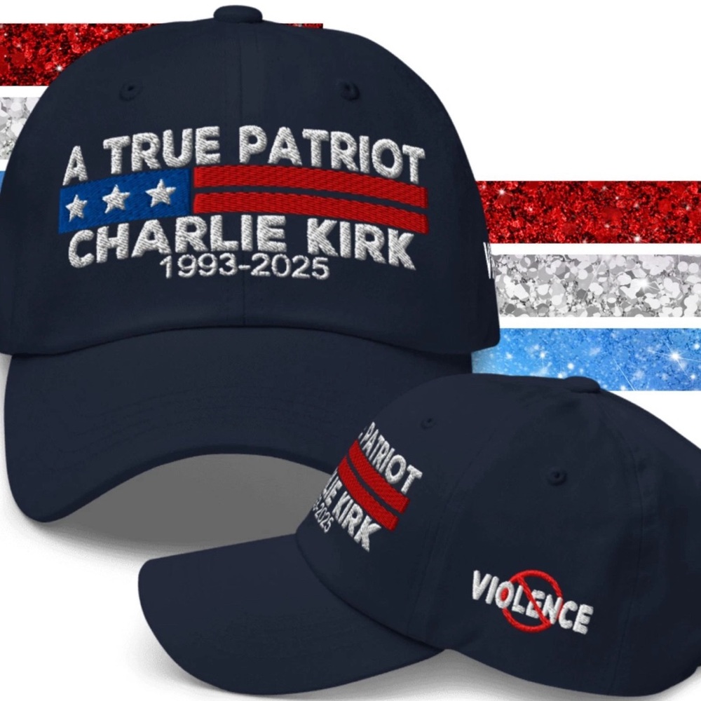 Dad Hat "True Patriot" Charlie Kirk Embroidered USA Flag
